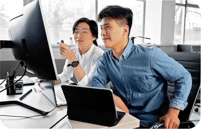 Team choosing an AI model and prompting it, staying in control of which model handles the question