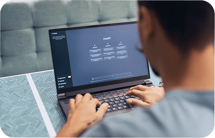 Team member's prompt being checked against company policy, powered by NSOffice.AI's governed AI access