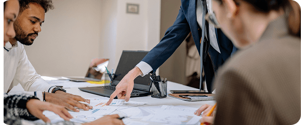 Marketing team building a creative brief informed by AI-driven campaign context